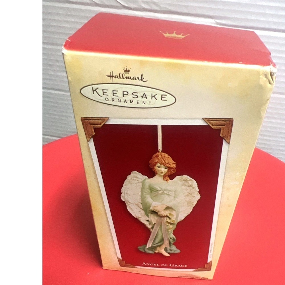 Hallmark Keepsake Ornament Angel of Grace Porcelain 2005 Breast Cancer‎ NOS VTG